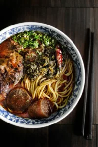 The Hirshon Ultimate Taiwanese Spicy Beef Noodle Soup - 牛肉麵 Lo mein - Chinese noodles