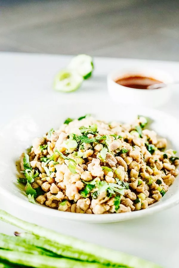 The Hirshon Laotian Chicken Larb Salad - ຊີ້ນ ໄກ່ ເຢັນ