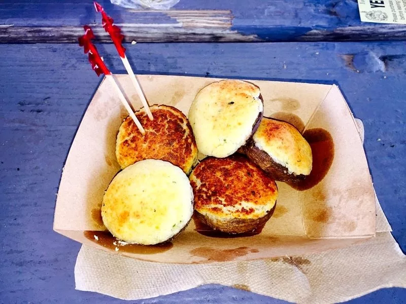 Gilroy Garlic Festival Stuffed Mushrooms