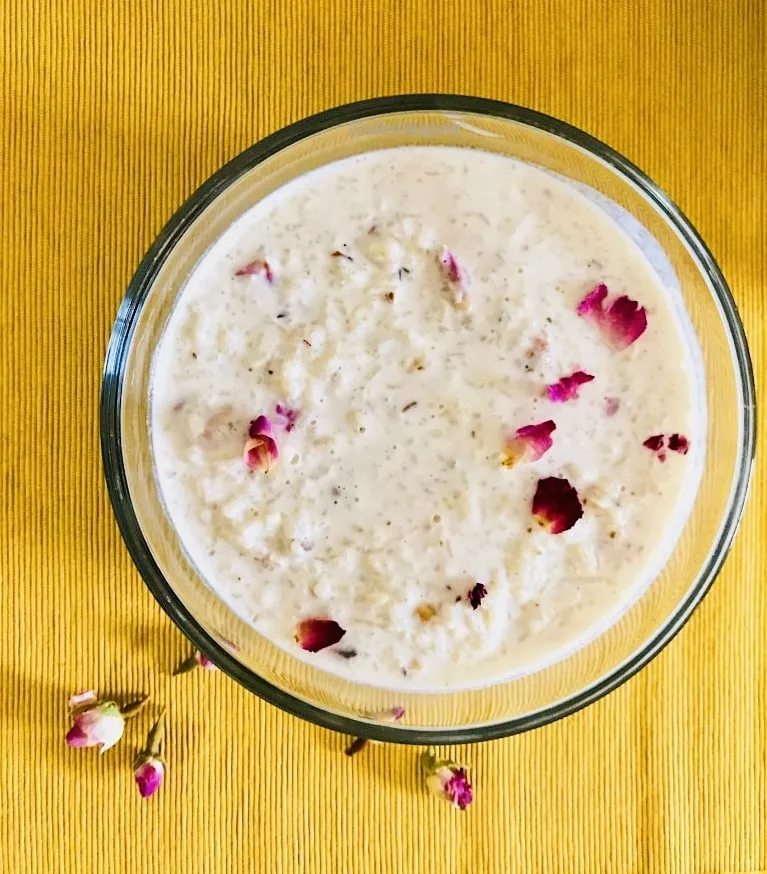 The Hirshon Indian Rice and Rose Pudding - गुलाब चावल पुडिंग