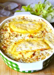 The Hirshon French Buckwheat Pasta, Ham and Cheese Bake - Croziflette The Hirshon French Baked Buckwheat Pasta, Ham and Cheese - Croziflette