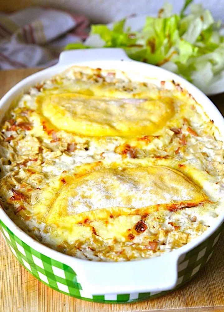 The Hirshon French Baked Buckwheat Pasta, Ham and Cheese - Croziflette