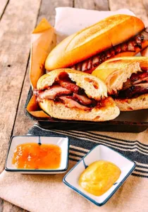 The Hirshon Jewish Catskills Chinese Roast Pork and Garlic Sandwich