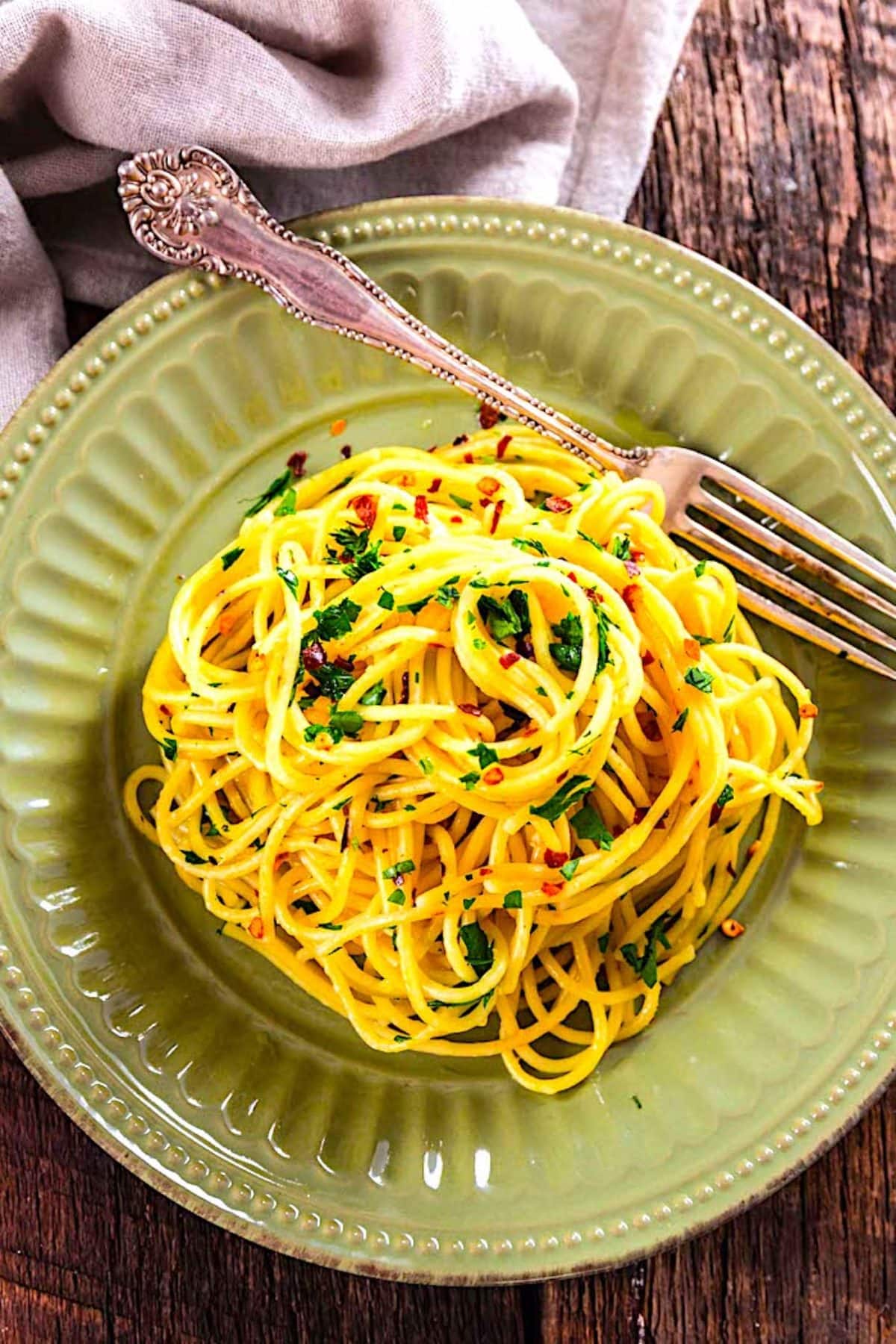 The Hirshon Italian Linguine With Garlic, Oil And Chili Pepper Linguine Aglio, Olio E