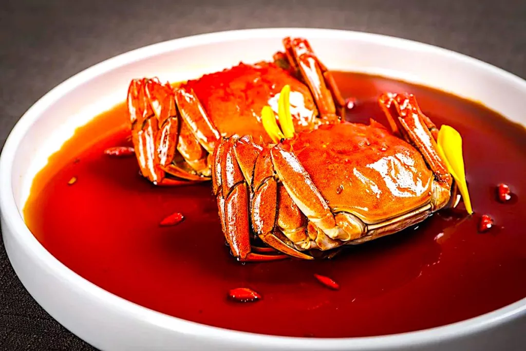 The Hirshon Chinese Drunken Crab with Rose Essence Wine and Herbs - 醉蟹配玫瑰精華酒和香草