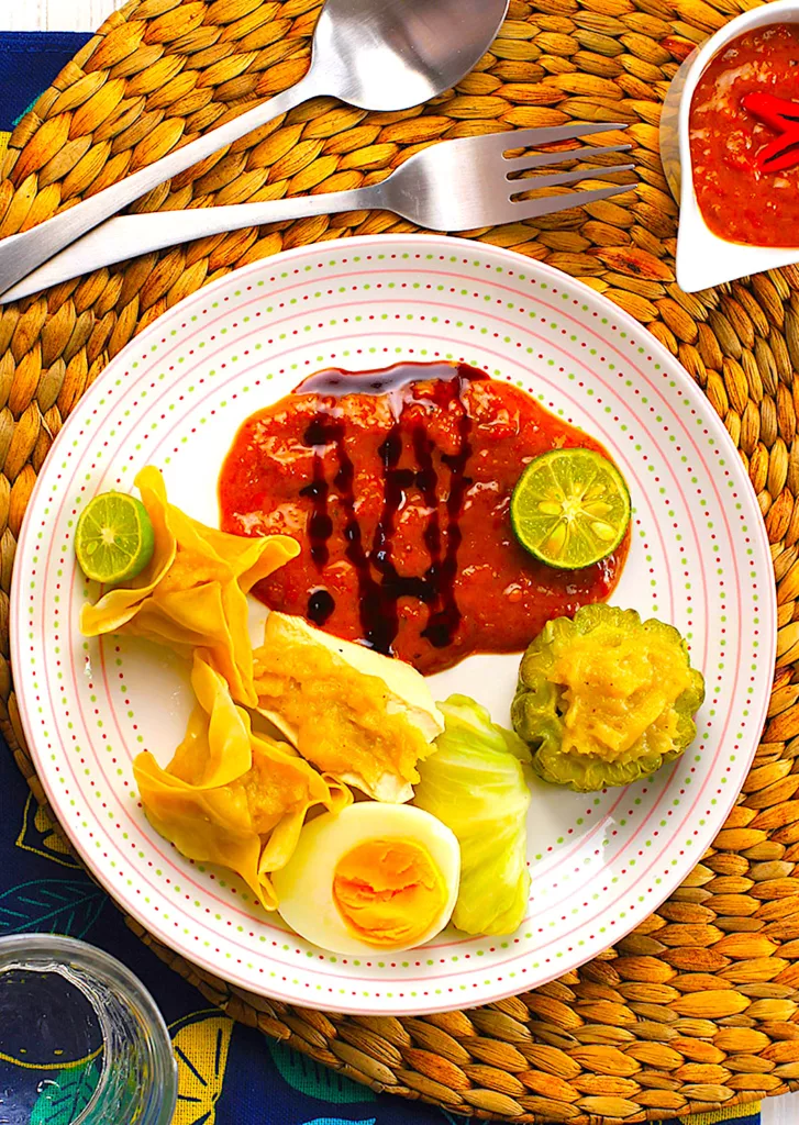 The Hirshon Indonesian Fish Dumplings With Accompaniments - Siomay Ikan Bandung