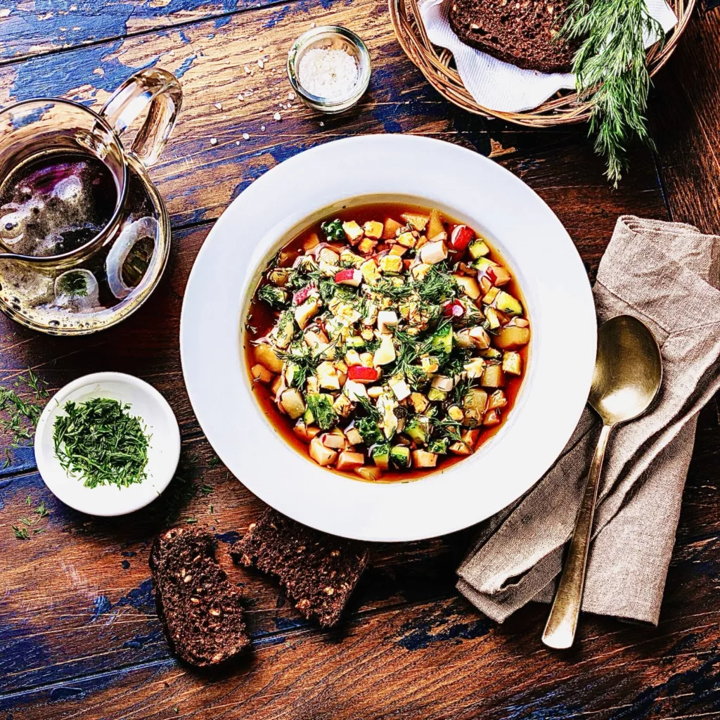 The Hirshon Ultimate Russian Okroshka Soup with Homemade Kvass - Окрошка 8 The Hirshon Ultimate Russian Okroshka Soup - Окрошка