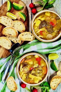 The Hirshon Haitian Spicy Beef, Pumpkin And Vegetable Soup - Pwa Joumou