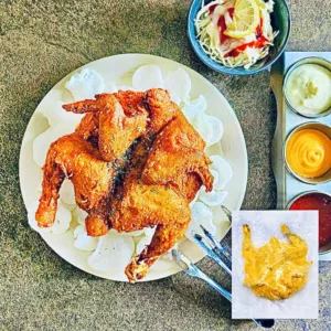 The Hirshon Old-School Korean KFC - Tongdak-Style Fried Garlic Chicken With Garlic Sauce - 옛날통닭 The Hirshon Old-School Korean KFC - Tongdak-Style Fried Garlic Chicken With Garlic Sauce - 시장통닭